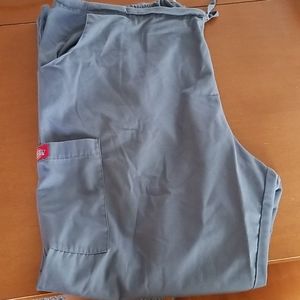 Dickies gray drawstring scrub pants